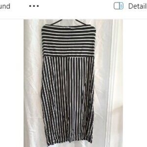 FASHION NOVA BLACK/WHITE STRIPED DRESS SIXE 3X